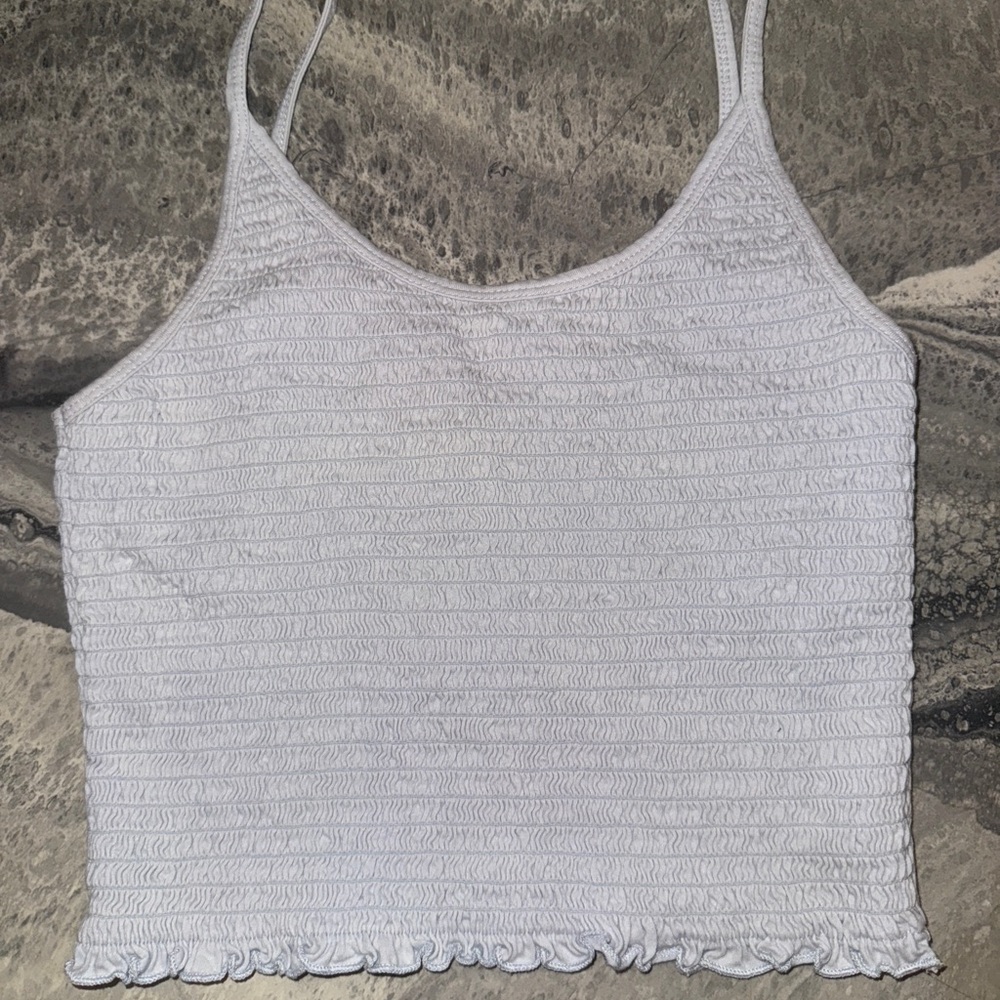 Hollister Pale Blue Crop Tank Top
